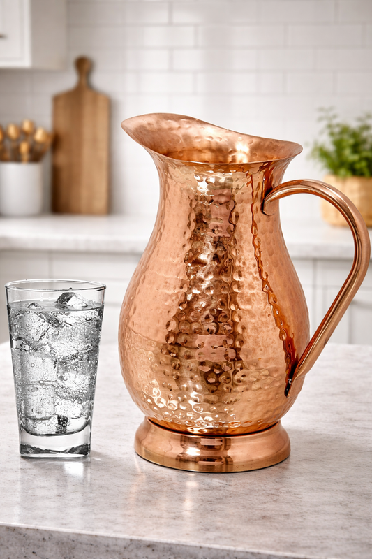 Premium Hammered Copper Water Jug