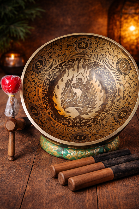 Engraved Tibetan Singing Bowl